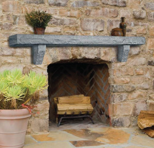 Smoke Finish Mantel Shelf - Perfection Stone Gallery